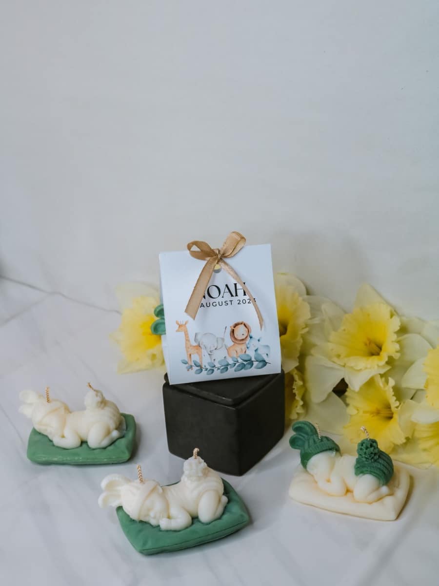 Marturii Botez lumanare BABY - cartonat & fundita - imagine 27